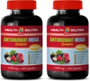 antioksidan kompleks takviyesi - ANTIOXIDANT MEGA COMPLEX 1440 MG - Mangosteen ekstra, antioksidan beslenme takviyeleri, cranberry pomegranate mangosteen, detox ve 2 Şişeler 120 Capsules