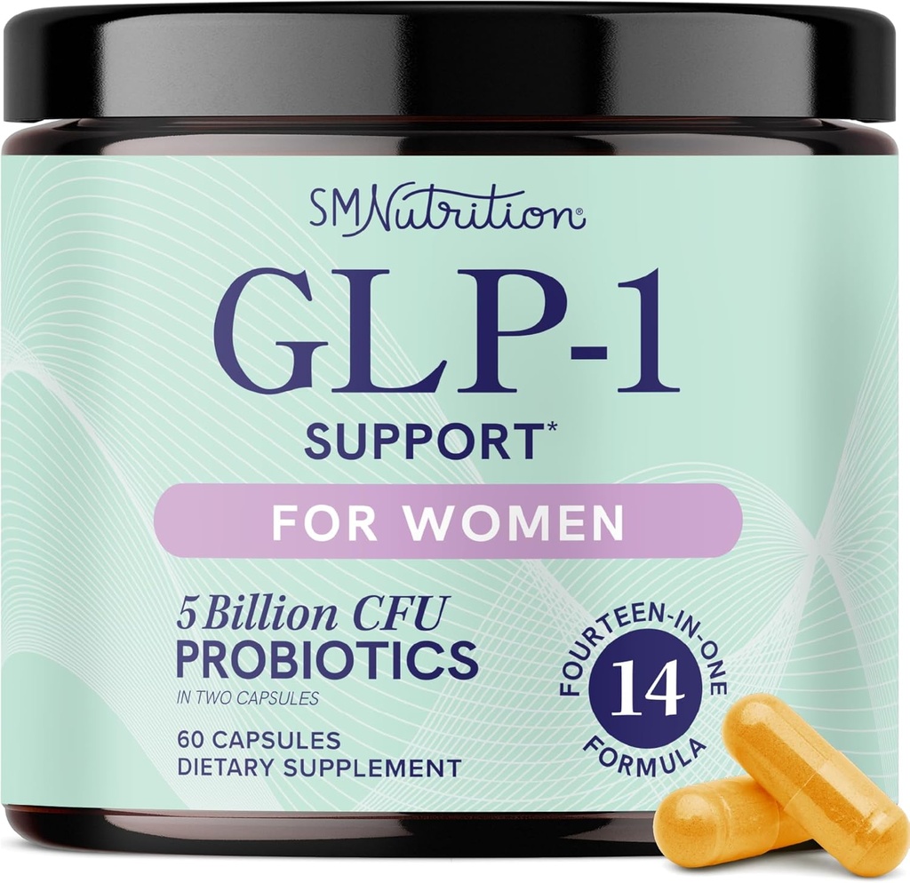 GLP-1 Kadınlara Destek | Probiyotiklere Beslenme Desteği, Berberine, Cinnamon & More | GLP 1 Sağlıklı GLP1 Aktivite, Digestive Health & Metabolic Balance | Non-GMO | 60 Ct.
