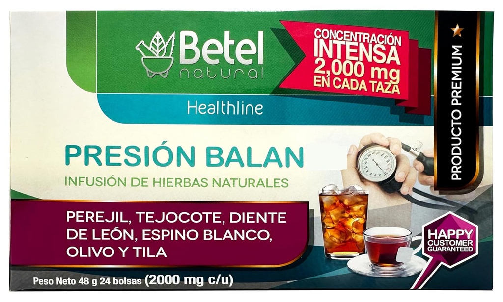 Betel Natural tarafından PresionBalan Çay - Basınç için Sağlıklı Destek - 24 Çay Çanta