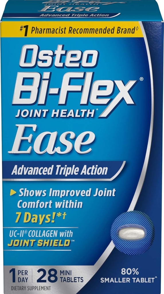 Osteo BiFlex Ένα ανά ημέρα, κοινή ευκολία υγείας, προηγμένη τριπλή δράση, 28 μίνι δισκία