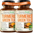 Turmeric Curcumin Supplement with Green Tea Extract (ECGC) & Vitamin C for Joint Health, Energy & Inflammation Balance - Organik Tumeric Curcumin with Black Pepper - Gluten-Free, Non-GMO.