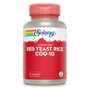 SOLARAY Red Yeast Rice Plus CoQ-10 & No-Flush Niacin Vitamin B-3, Sağlıklı Kalp ve Cardiovascular Desteği, Non-Irradiated & Citrinin Free, 60 Day Money Back Garanti, 90 Hizmet, 90 VegCaps