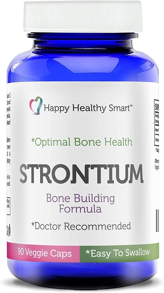 Doktorlar tarafından önerilen #1 Strontium Bone Health Supplement, ABD'de yapılan Swallow Veggie Caps için kolay