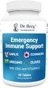 Dr. Berg Emergency Immune Support w/Echinacea - Herbal Extracts (Warning: Güçlü Herbal Koks) - Immune Support Supplement, 2 Immune Vitamin D & 10mg of Çinko - 60 Tabletler
