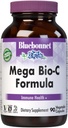 Bluebonnet Beslenme Mega Bio-C Formula Sebze Kapsülleri, Yüksek Potency Buffered Vitamin C, Immune Health, Soy Free, Gluten Free, Non-GMO, Kosher, Dairy Free, Vegan, 90 Count