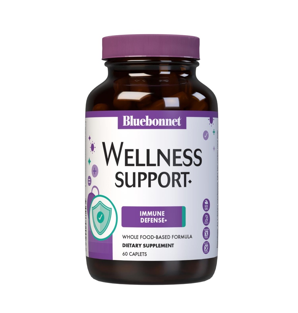 Bluebonnet Beslenme Hedefli Seçim Wellness Desteği, Immune Defense Whole Food-Based Formula, Mevsimlik Destek, Soy-Free, Gluten-Free, Kosher, Non-GMO, Dairy-Free, Vegetarian, 60 Caplets, 30 Hizmetçi, 60 Caplets, 30 Hizmetsiz