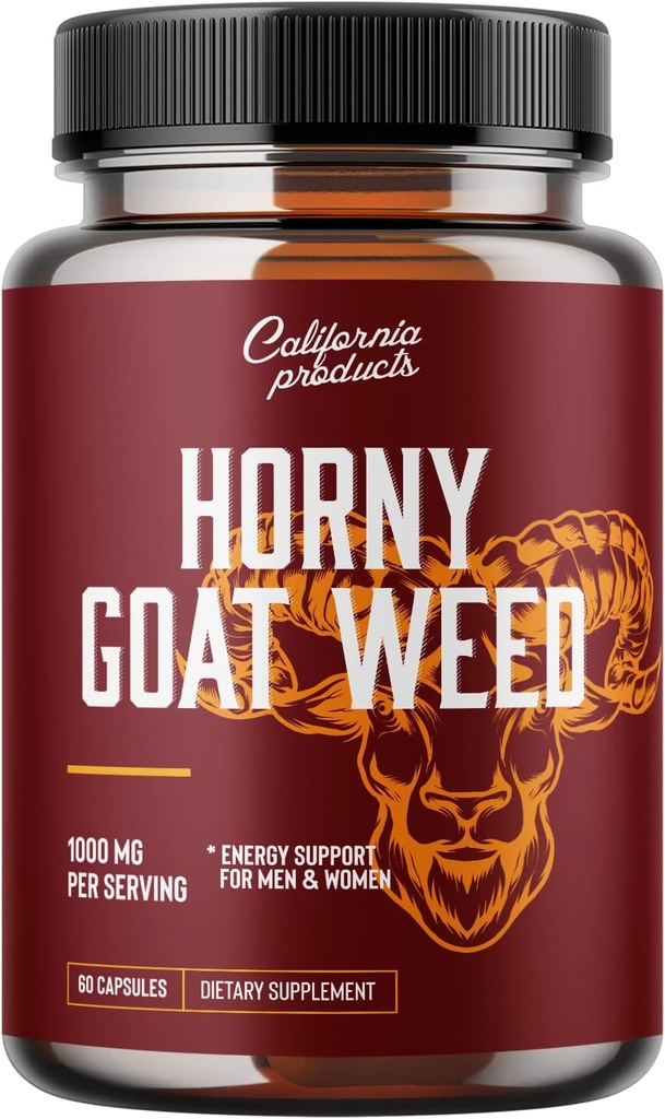 Horny Goat Weed Herbal Extracts - Horny Goat Weed for Men and Womens Energy Support with Maca Root Tribulus Terrestris and Saw Palmetto