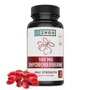 Zhou, Oregon Grape ile Berberi - Kadınlar ve Erkekler için Berberi Supplement, Gut Health, Metabolic Function, Berberine 1000 mg Per Capsule - 60 Vegetarian Capsules (Pazar 1)