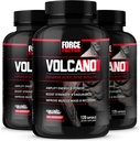 FORCE FACTOR Volcano Pre Workout Nitrik Oksit ATM Supplement for Men with Kretine and L-Citrulline to help Boost Nitrik Physics, Energy, Build Muscle & improve Blood Flow, 120 Count (Pack of 3)