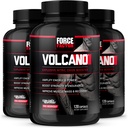 FORCE FACTOR Volcano Pre Workout Nitrik Oksit ATM Supplement for Men with Kretine and L-Citrulline to help Boost Nitrik Physics, Energy, Build Muscle & improve Blood Flow, 120 Count (Pack of 3)
