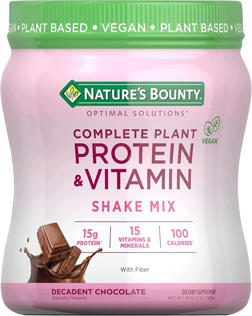 NB OS Nature's Bounty Complete Plant protein & Vitamin Shake Mix, 12 Hizmet