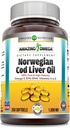 Amazing Omega Norveç Cod Liver Oil 1000 Mg 250 Softgels | Lemon Flavor