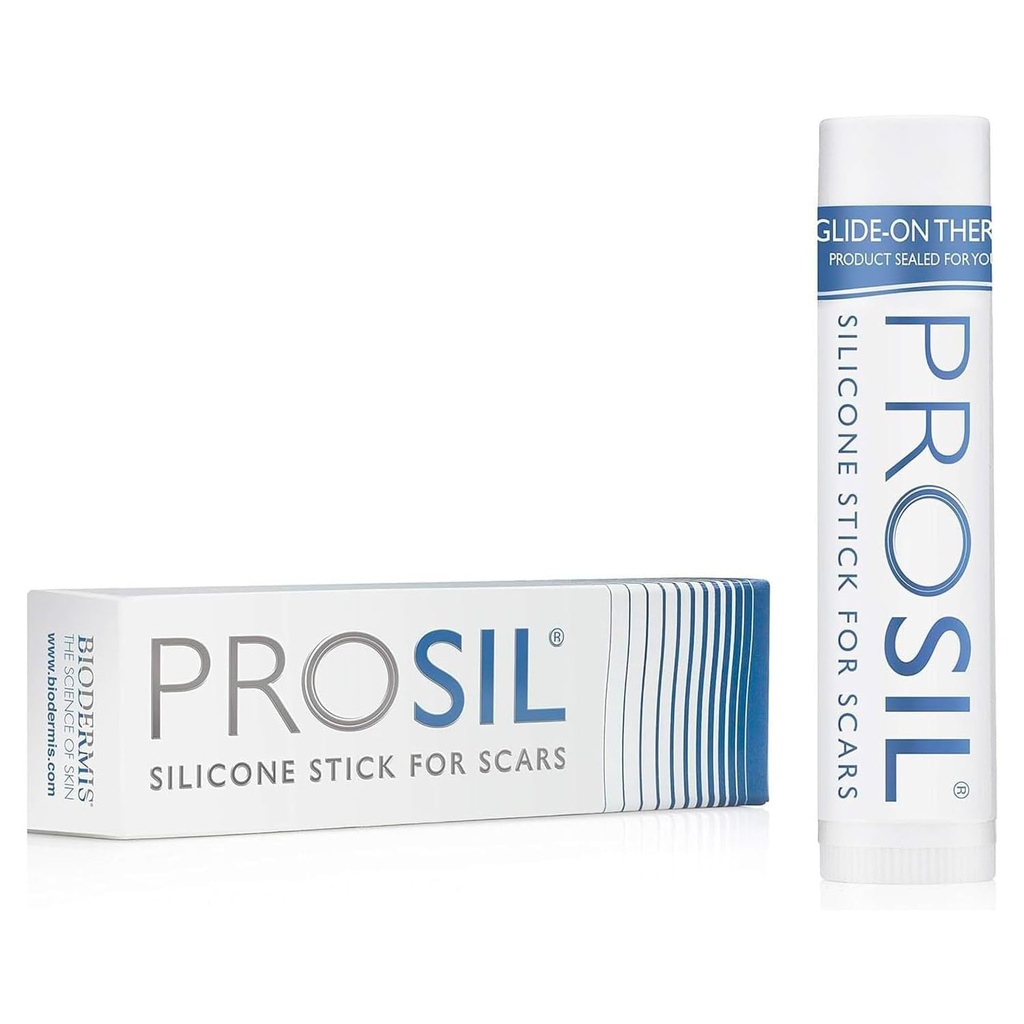 PROSIL Silikon Scar Stick 4.25g - Premium-Grade Scar Silikon ile Etkili Tedavi - Compact, Mess-Free, Glide-on Tüm Cilt Tipleri ve Çocuklar için Uygulama - Tüm Cilt Tipleri ve Çocuklarda Gerçek