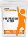 BulkSupplements.com Phosphatidylserine Toz - Phosphatidylserine Supplement, Sourced from Soy Beans - 300 mg per Service (60 mg of Phosphatidylserine), 50g (1.8 oz) (Pozidylserine), 50g (1.8 oz)