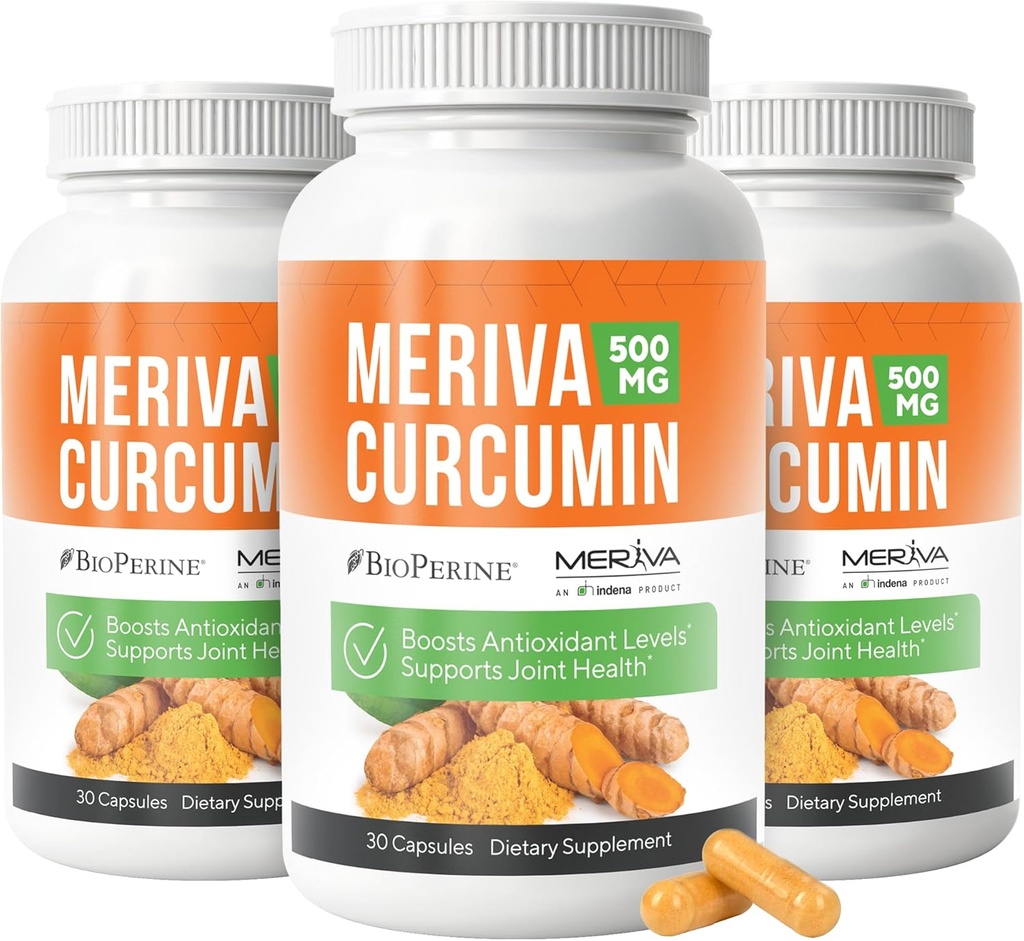 NERVE RENEW Meriva Curcumin with Black Pepper and Bioperine - Antioksit Nerve Support Supplement - 3 Pack