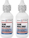 BackCare Saline Nasal Sprey 1.5 FL OZ Moisturing Spray sodyum Chloride 0.65% (Pack of 2)