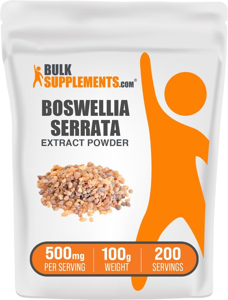 BulkSupplements.com Boswellia Serrata Extract Toz - Boswellia Supplement, Frankincensewear - Vegan & Gluten Free, 500 mg per Service, 100g (3.5 oz) (Pack of 1)