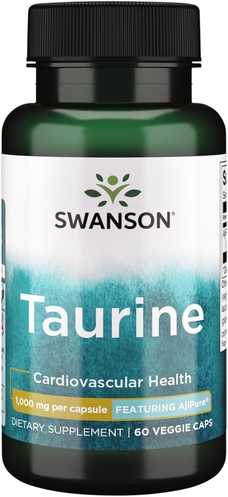 Swanson AjiPure Amino Acid Taurine 1000 Χιλιόγραμμα 60 κάψουλες Veg