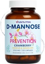 Cranberry D Mannose Capsules – D Mannose with Cranberry, Hibiscus & Dandelion, 2000 mg/Day – Supports Urinary Tract Health & Comfort – 120 Veggie Capsules