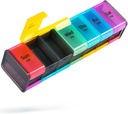 Extra Large Pill Organizer 2 φορές την ημέρα, Big Weekly Pill Box Organizer, Τεράστια 7 ημέρα, AM Pill Case, Giant Daily Pill Container με 14 Διαμέρισμα για όλα τα φάρμακα (διπλό-επισκέψιμο)