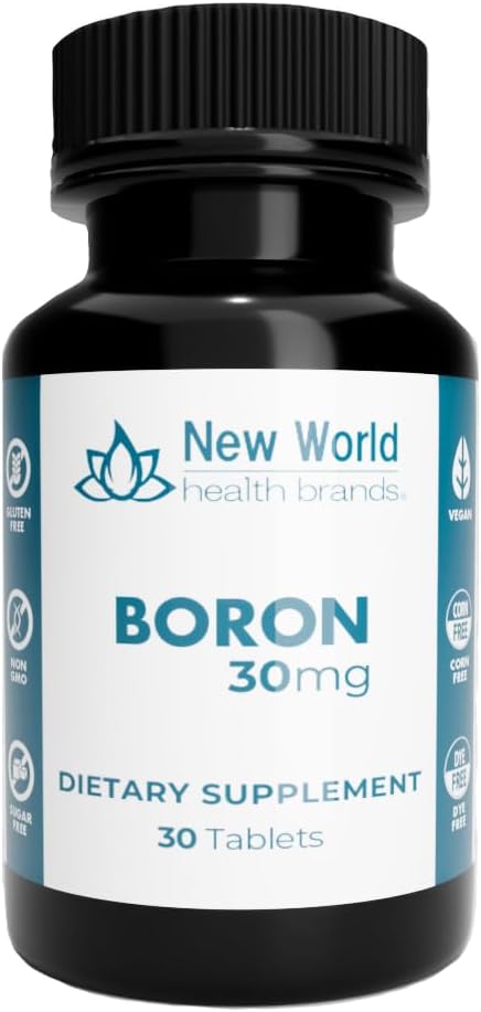 Boron 30 mg Mineral Tamam - Soft-Pressed Tabletler Tiroid Desteği Hızlı Apsiyon Formula (30)