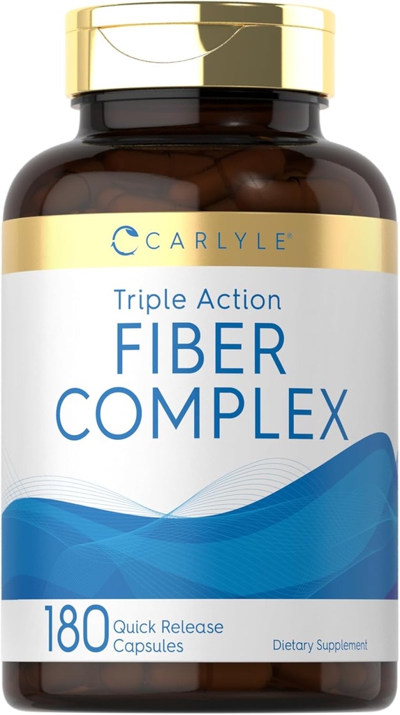 Carlyle Fiber Kompleksi | 180 Capsules | Non-GMO Supplement | Triple Action Fiber Kompleks