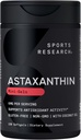 Sports Research Triple Strength Astaxanthin Supplement (6mg) with Organic Coconut Oil for Antioxidant Activity, Skin & Eye Health Support - Non-GMO Verified & Gluten Free - 120 Softgels