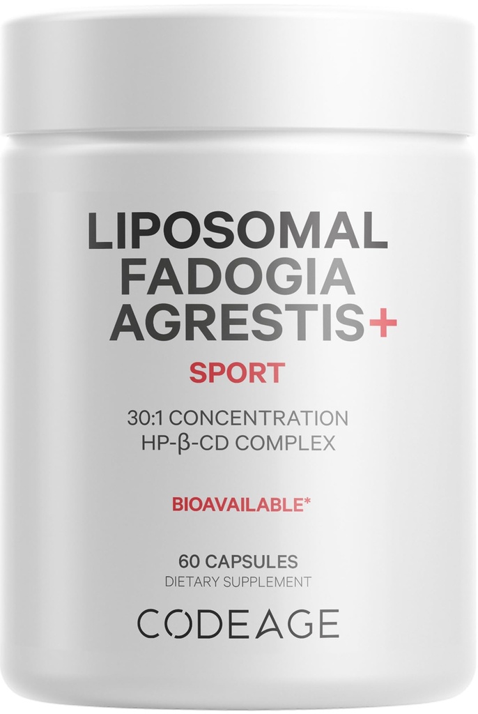 Kodaj Liposomal Fadogia Agrestis 600 mg Supplement - Fadogia Agrestis 30:1 Ekstraksiyon, D3, çinko, Fenugreek, BioPerine Black Pepper - 2Month Supply - Liposomal Delivery - Non-GMO, 60 Capsules
