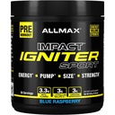 ALLMAX IGNITER Sport, Blue Raspberry - 330 g - Pre-Workout Formula - Caffeine, L-Citrulline, L-Arginine, Kretine & Beta Alanine - 50'ye kadar