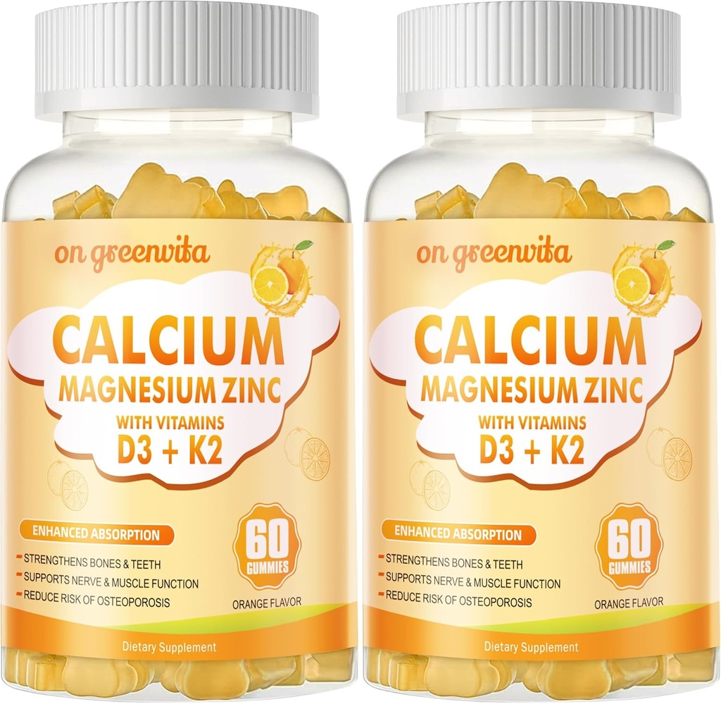 D3 & K2 Vitamin D3 & K2 - Yüksek Potency Geliştirilmiş Abhidrasyon -120 Orange Gummies Flavored