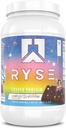 RYSE Loaded Protein Powder - Μικρή Debbie Cosmic Brownie - 25g Whey Protein Isolate & Concent with Prebiotic Fiber & MCTs - Χαμηλός υδατάνθρακες, χαμηλή ζάχαρη, Digestive-Friendly - 27 μερίδες / 2 lb Tub