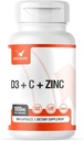 Kompleks Vitamin/Vitamin D3, C, K2 ve çinko (100 Capsules) - Filler Ücretsiz, 3. Parti Test Edildi, Klinik olarak Dosed, Bio available Forms