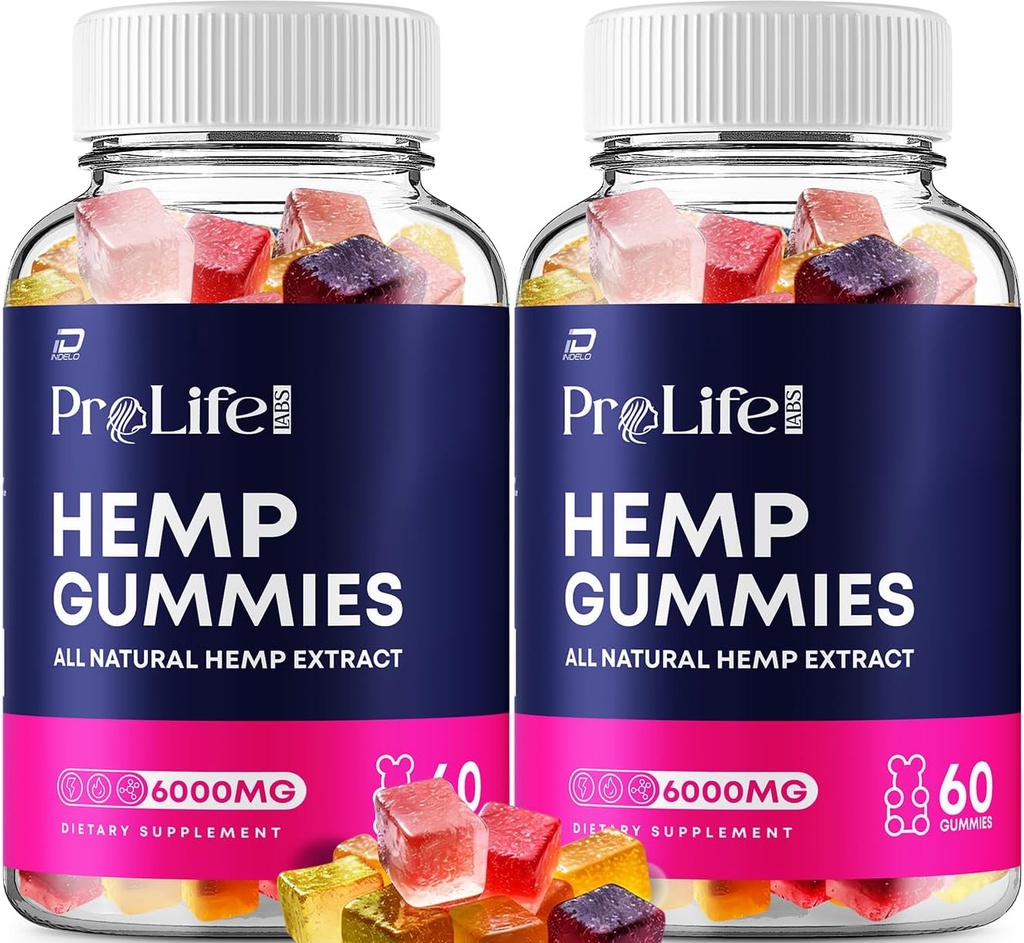 Prolife Hemp Gummies - Hemp Seed Extract Pro Life Labs Hemp Gummies Tinnitus Herbal Supplement, Health and Wellness Support, All Natural Prolife Gummy (2 Pack - 120 Gummies)