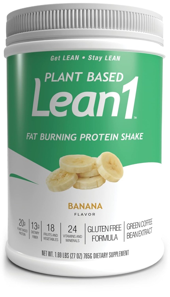 Lean1 Plant-Based Protein Toz, Mealchange, Banana Flavor, 15 Hizmete Alınır