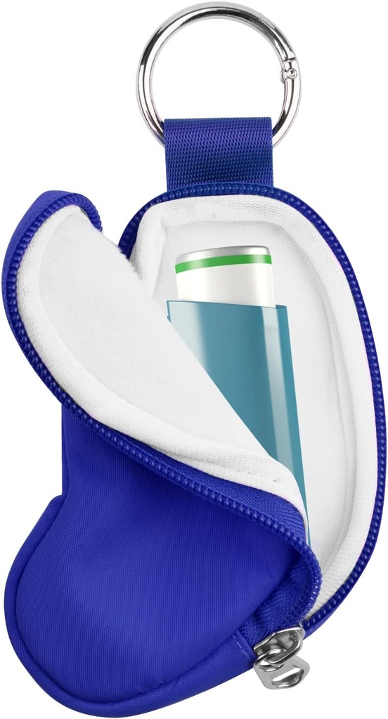 Beautyflier Asthma Inhaler Vakaları Yetişkin ve Çocuklar için Ely Mini Bag, Inhaler (Mavi) içermez