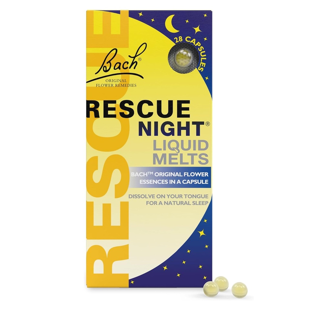 Bach RESCUE SLEEP Liquid Melts, Natural Orange Vanilla Flavor, Natural Sleep Aid, Stres Yardımı, Homeopatik Çiçek Essence, Free of Melatonin, Gluten & Sugar, Non-alcohol, Non-Narcotic, 28ct.