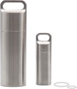 HRX Paket Suları Paslanmaz Çelik Pill Vaka Makyajı, Küçük Pill Box Şişe Sahibi Erkekler Için Zorlanmış Pocket Açık EDC Tool Kit Kit