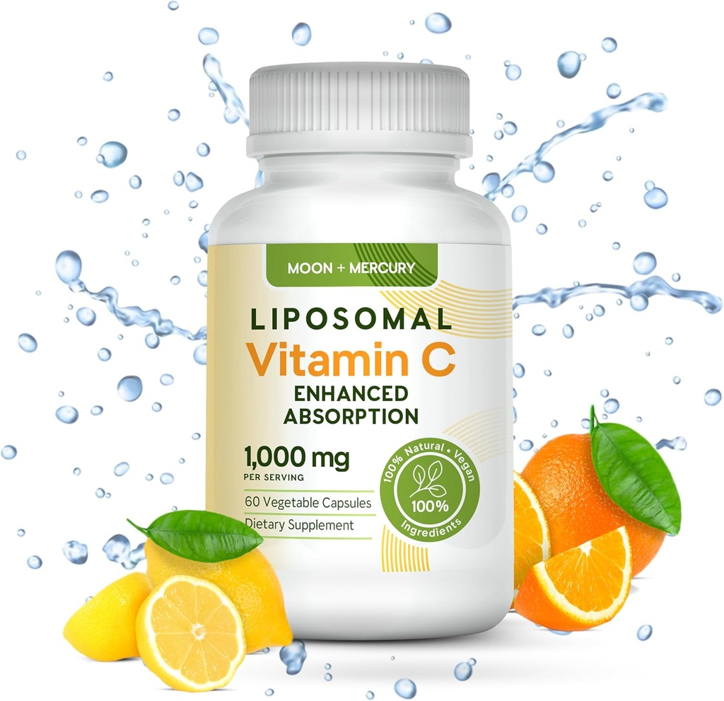 Liposomal - Vitamin c 1000 mg - 60 Vitamin C Capsules - Yüksek Aborpsiyon,bioavailability liposomal Vitamin c Tarafından Moon and Mercury