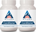 Ayush Herbs Carditone - Kadınlar ve Erkekler için Doğal Supplement, BP Formula, Holistic Heart Supplement with Rauwolfia, Arjuna,dis ve Magnezyum - 60 Vejetaryen Caplets (2 Count)