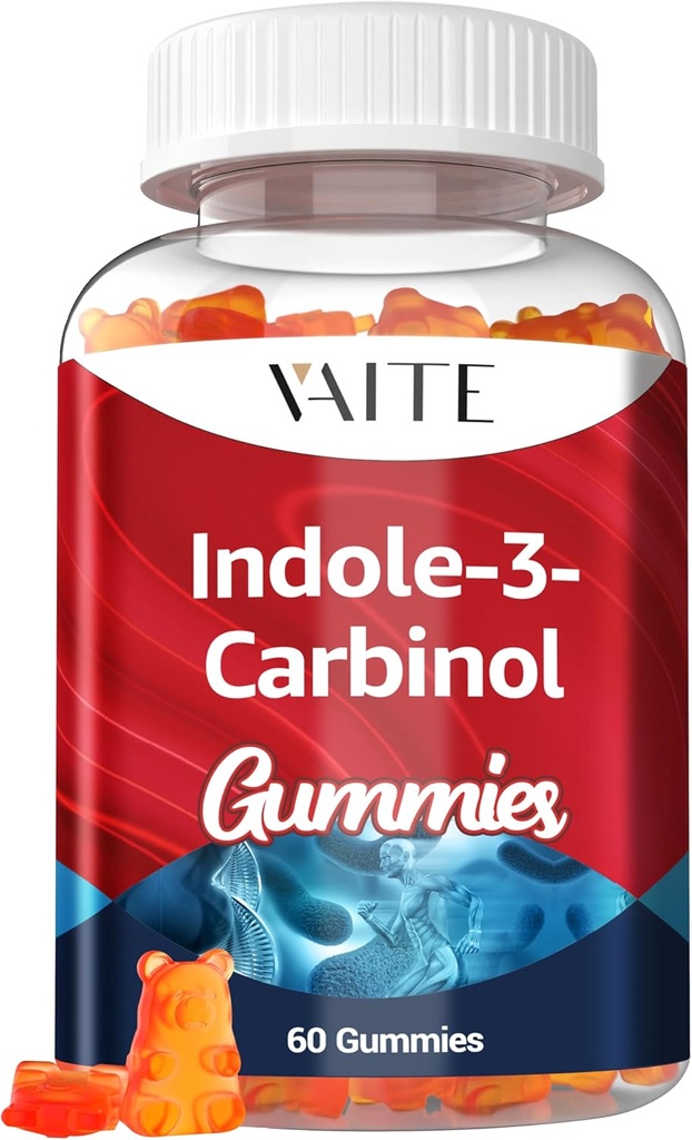 Indole 3 Carbinol 400 mg Gummy Supplement – Indole-3-Carbinol Hormonal Denge ve Antioksit Desteği için, 60 Vegan Chewables for Men and Women, Non-GMO, Gluten-Free, Wellness Products-Carbinol
