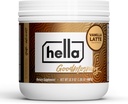 Hella Nutrition Goodmorning Coffee Alternative Natural Caffeine with Mushroom Coffee Substitute | Protein, Collagen, Vitamins B-12 & D, Electrolytes, & Minerals | Non GMO (20 hizmet, Vanilla Latte)