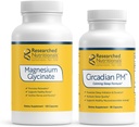 Beslenme Gecesi Circadian PM ve Magnezyum Glycinate ile Destek - Melatonin, Valerian, 5-HTP, GABA ve bir Magnezyum Supplement