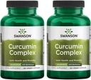 Swanson Curcumin Kompleksi - Herbal Supplement Ortak Sağlık, Hareketlilik ve Fiziksel Fonksiyonlar - En Fazla Aborpsiyon için BioPerine ile Standartlaştırılmış - (120 Veggie Capsules) (2 Pack)