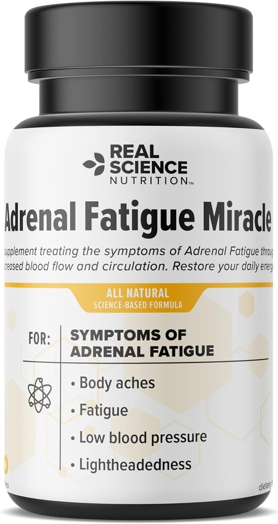 Adrenal Fatigue Miracle - Sağlıklı Adrenal Gland Fonksiyonlarını Desteklemek için bir Beslenme Supplement, Relieve Fatigue, Strese Yardımcı Olabilir ve Enerji Seviyelerini Geliştirin