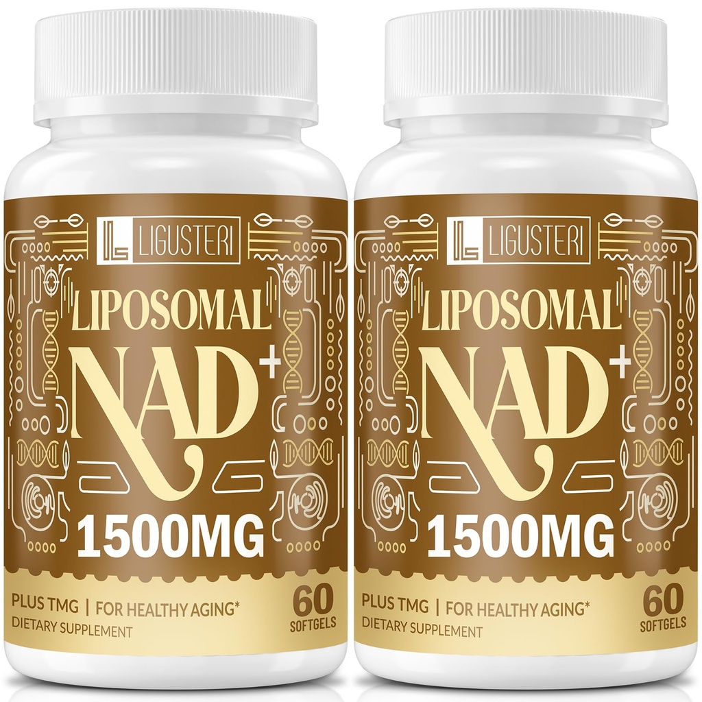 1500 MG Λιποσωμικό NAD+, 98%+ Απορρόφηση, NAD+ Συμπλήρωμα για γυναίκες & άνδρες με TMG, για τη γήρανση Άμυνας, Κυτταρική ενέργεια, καρδιακή & εγκεφαλική λειτουργία, μακροζωία, 120 Softgels