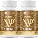 1500 MG Λιποσωμικό NAD+, 98%+ Απορρόφηση, NAD+ Συμπλήρωμα για γυναίκες & άνδρες με TMG, για τη γήρανση Άμυνας, Κυτταρική ενέργεια, καρδιακή & εγκεφαλική λειτουργία, μακροζωία, 120 Softgels