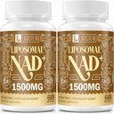 1500 MG Liposomal NAD+,% 98+ Aborpsiyon, NAD+ TMG ile Kadınlar ve Erkekler için, Aging Savunma, Hücre Enerji, Kalp ve Beyin Fonksiyonları, Longevity, 120 Softgels