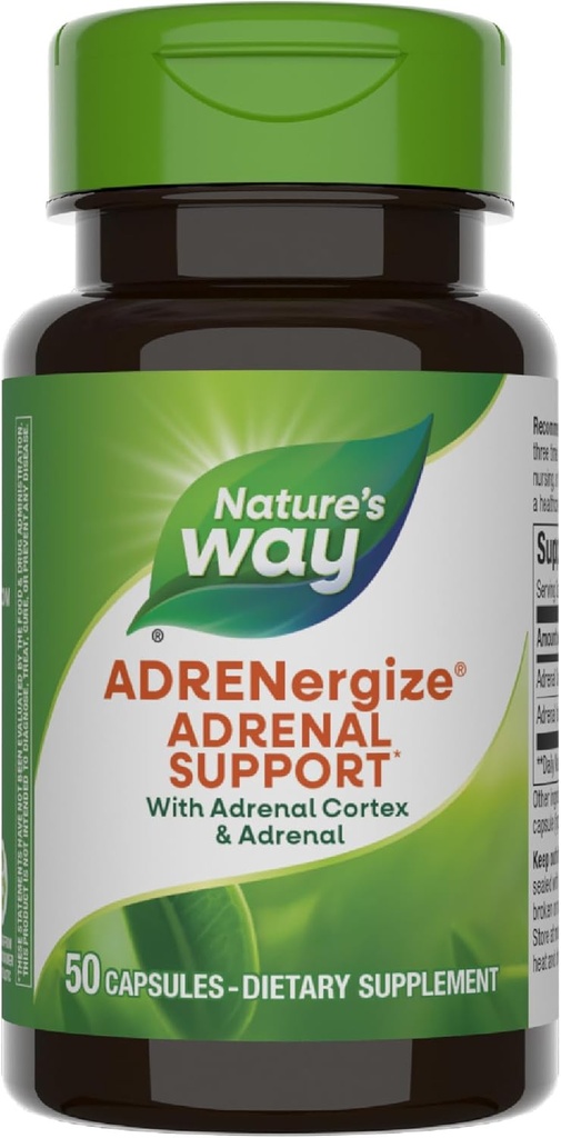 Doğa Adrenal Cortex & Whole Adrenal, Enerji Desteği *, 50 Capsules