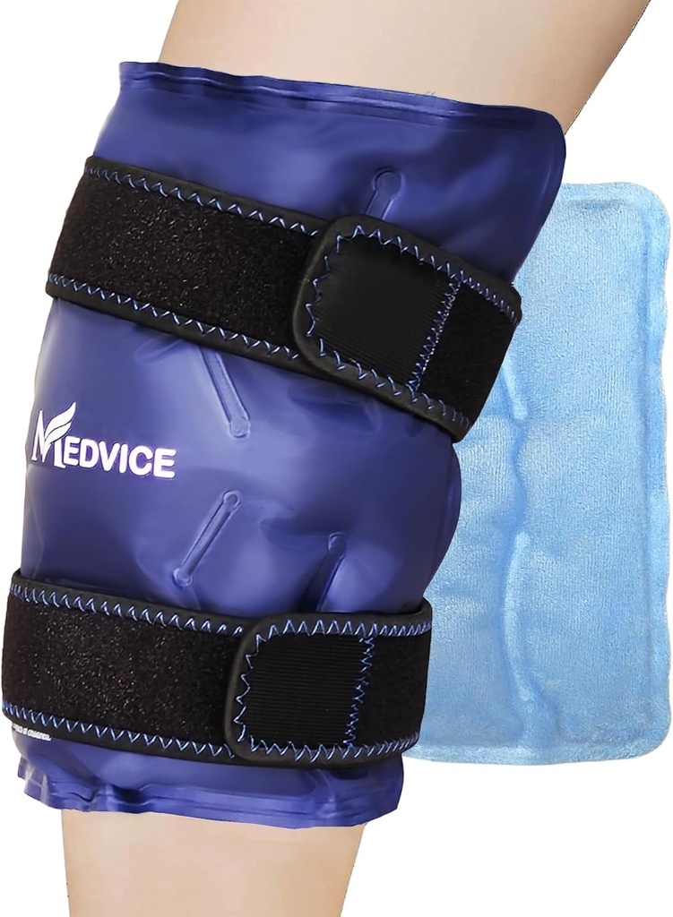 Diz Ağrısı Yardımı için Soğuk Kombine Buz Paketi, Swelling, Diz Reusable Gel Buz Paketi, ACL Blue Roll for Meniscus Tear ve ACL Blue