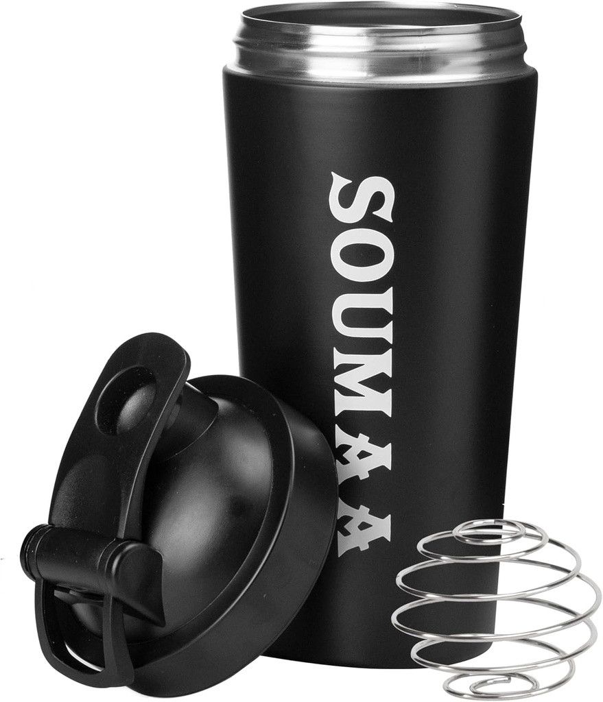 Fiber Çelik Protein Shaker Şişe'i Wire Mix Ball-24oz ile izole edilmiş Shaker Şişe'i protein Tozları, Smoothie Mix, Supplement Mix ve Pre-Workouts için